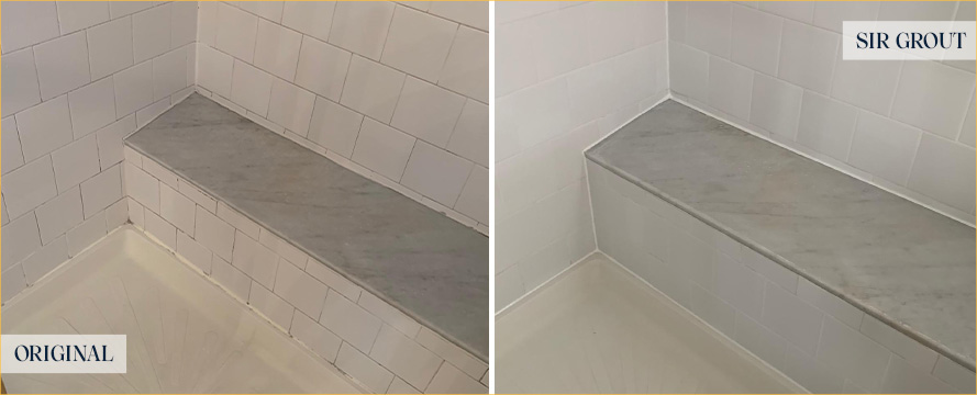 Shower Before and After Our Expert Caulking Services in Millersville, MD