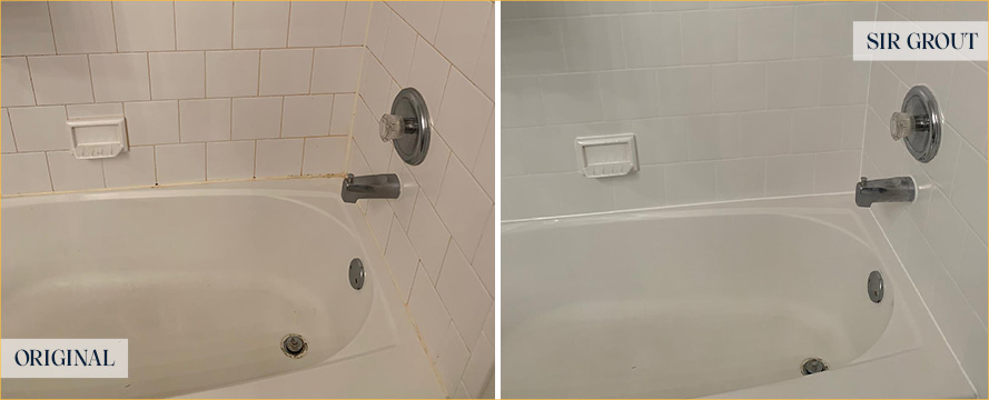 Shower Before and After Our Superb Caulking Services in Millersville, MD